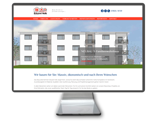 Website | Homepage erstellen Bau Volk