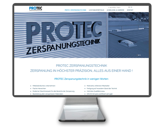 Website | Homepage erstellen Protec Maschinenbau